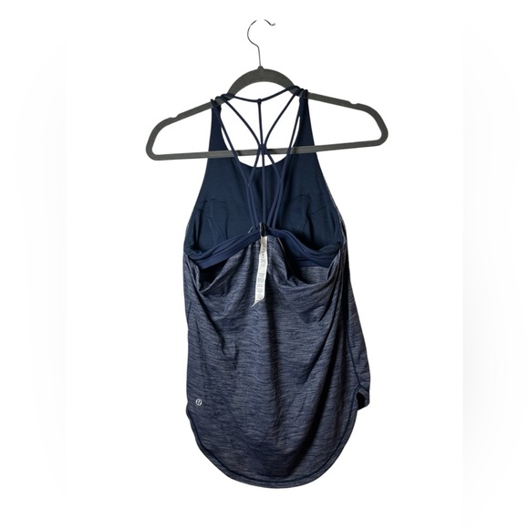 Lululemon Raise The Barre Tank Heathered Deep Navy Size 8 - Picture 4 of 8